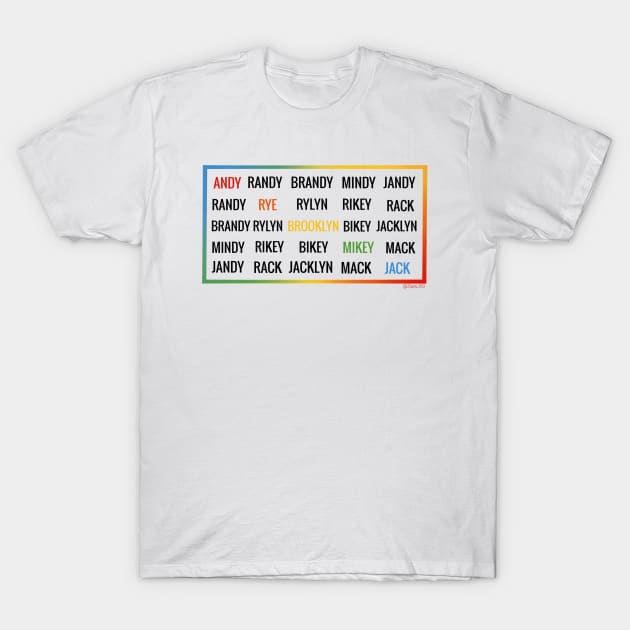 Roadtrip Ships Black and Rainbow Love Ship-Names RoadtripTV Boyband T-Shirt by Zaps_ISO